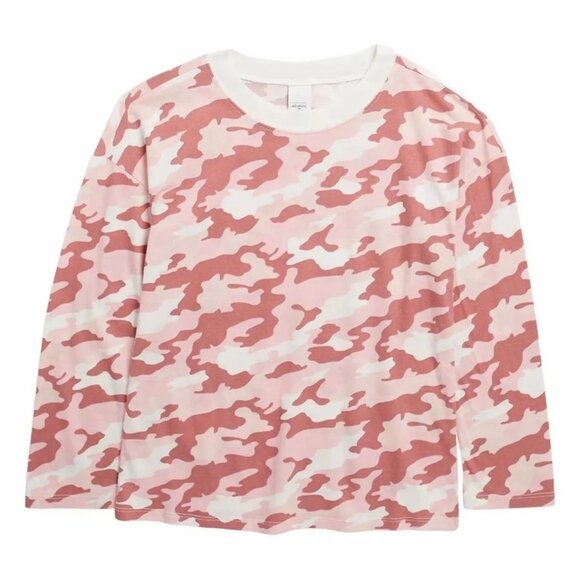 NWT MELROSE and MARKET Girls Pink Camo Long Sleeve Crewneck Tee Size‎ XL - Picture 1 of 4
